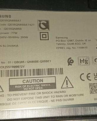 Televisore Samsung 55" QLED QE55QN85