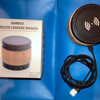 Bamboo Wireless Charger Speaker