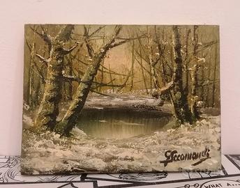 Dipinto Giovanni Secomandi Olio Su Tela. 24 x 18.