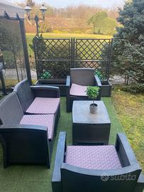 Set salottino divanetto da giardino