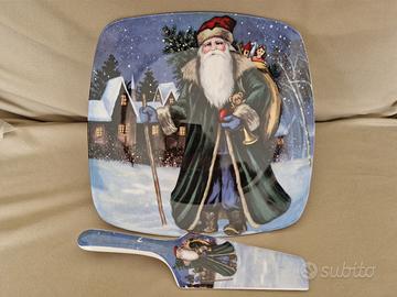 Piatto natalizio in ceramica con paletta