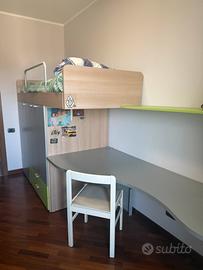 CAMERETTA CON LETTO ALTO