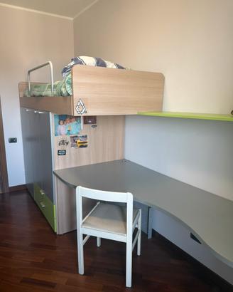 CAMERETTA CON LETTO ALTO