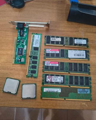 Lotto Componenti PC Vintage RAM e CPU Pentium 4
