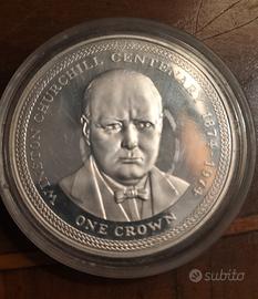 Mezza Corona   Churchill 1974 ARGENTO 925