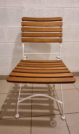 Sedia pieghevole in ferro