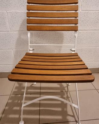 Sedia pieghevole in ferro