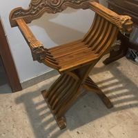 Sedie trono pieghevoli in legno
