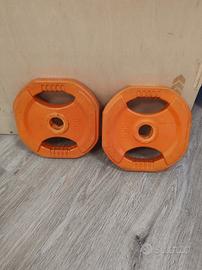 pesi per bilanciere gommati 5 kg