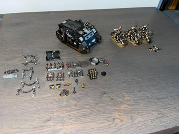 Warhammer 40k Rhino e 3 moto Space Marines Caos