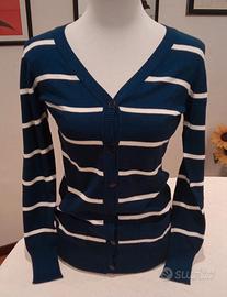 Tezenis -Cardigan a righe blu e bianco - Taglia S
