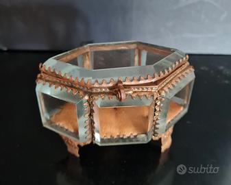 Cofanetto  porta-fedi nuziali  francese  fine '800