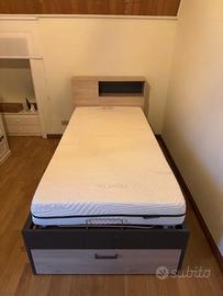 LETTO SINGOLO CON CASSETTI