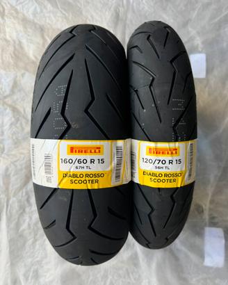 ❌PIRELLI DIABLO ROSSO❌ 120/70-15 56H+160/60-15 67H