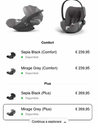 Ovetto Cybex t isize