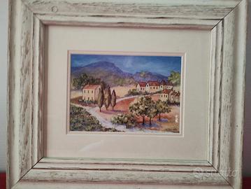 Quadro paesaggio con cornice