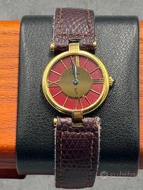 Cartier Vendome Vermeil 24MM Ref. 18 Bordeaux