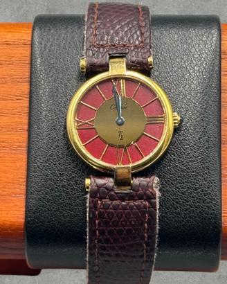Cartier Vendome Vermeil 24MM Ref. 18 Bordeaux
