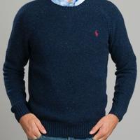 Maglione Polo Ralph Lauren blu scuro e grigio