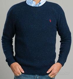 Maglione Polo Ralph Lauren blu scuro e grigio
