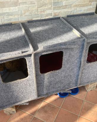Cuccia tripla per gatti