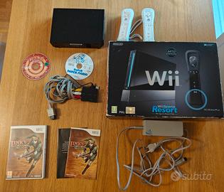 Nintendo Wii limited nera con scatola + giochi