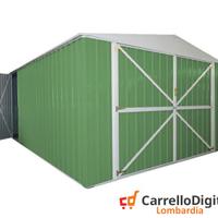 Box acciaio garage lamiera 360x600 verde chiaro