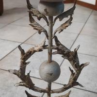 Porta candela in ferro battuto 