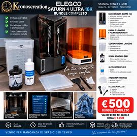 Elegoo Saturn 4 Ultra 16K + accessori.