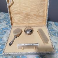 Antico set da toeletta argento 800/1000