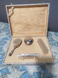 Antico set da toeletta argento 800/1000
