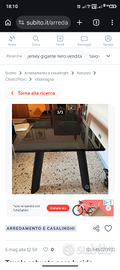 Tavolo nero robusto