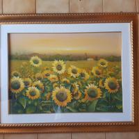 Olio su tela Girasoli di Charles Benolt