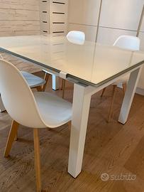 Tavolo calligaris allungabile vetro bianco