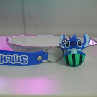 Portachiavi Stitch in PVC e Metallo