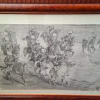 60x80 Disegno  del 1908- GUERRE BALTICHE La Rivol.