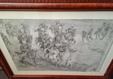 60x80 Disegno  del 1908- GUERRE BALTICHE La Rivol.