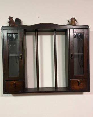 Mobiletto Pensile Vintage in Legno - Vetrinetta