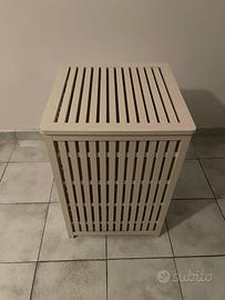 Cesto portabiancheria in legno