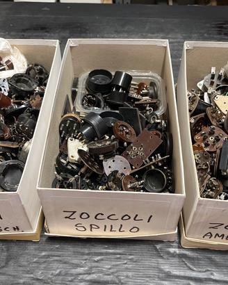 Lotto Zoccoli Valvole Radio d'Epoca