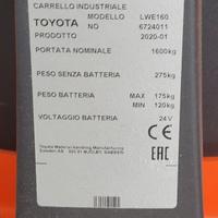 Transpallet elettrico Toyota mod.LWE160