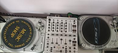 consolle dj 2 giradischi + mixer