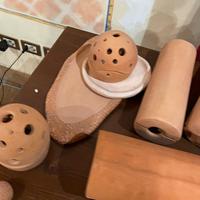 Lotto portacandele e oggettistica terracotta