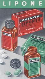 cartolina vintage illustrata crinos anni 50 usata