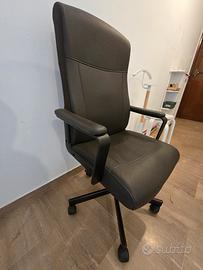 Sedia da ufficio marrone/scuro/nero