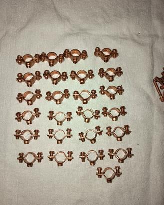 collare in rame diam 14 mm  25 pezzi