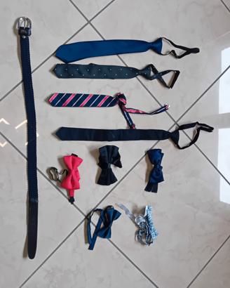 Cravatte papillon e cintura per bambini