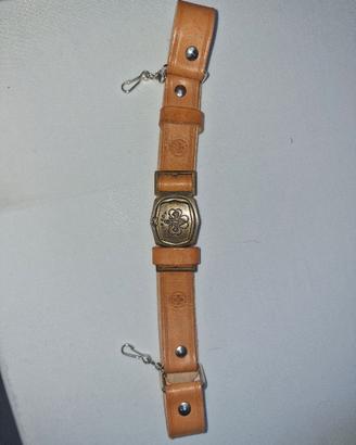 cintura scout cuoio e fibbia
