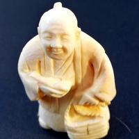 4 Bottone giapponese antico netsuke '30 originale