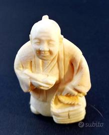 4 Bottone giapponese antico netsuke '30 originale